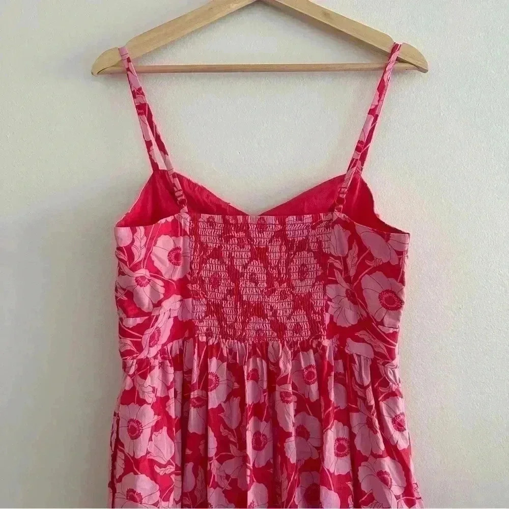 Boden Pink Floral Midi Dress - Picture 9 of 12